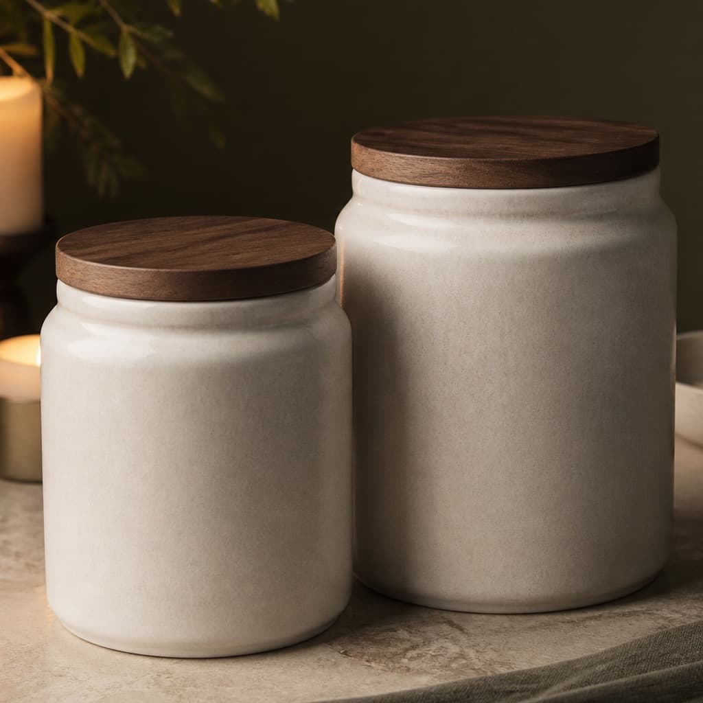 Chalk Pantry Canister Pair