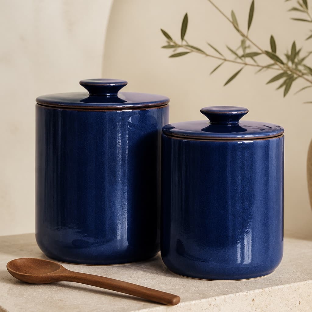 Cobalt Pantry Canister Pair