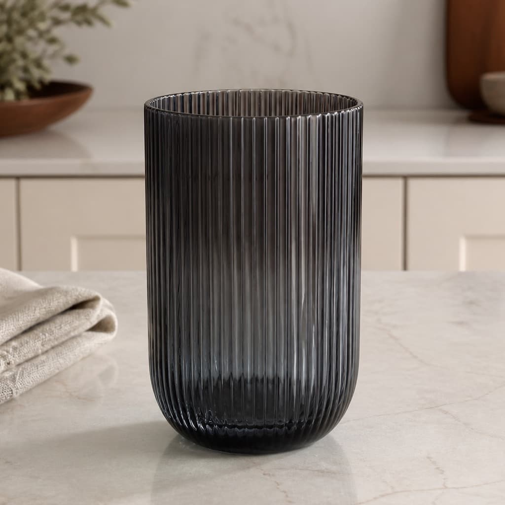 Ink Ribbed Water Tumbler