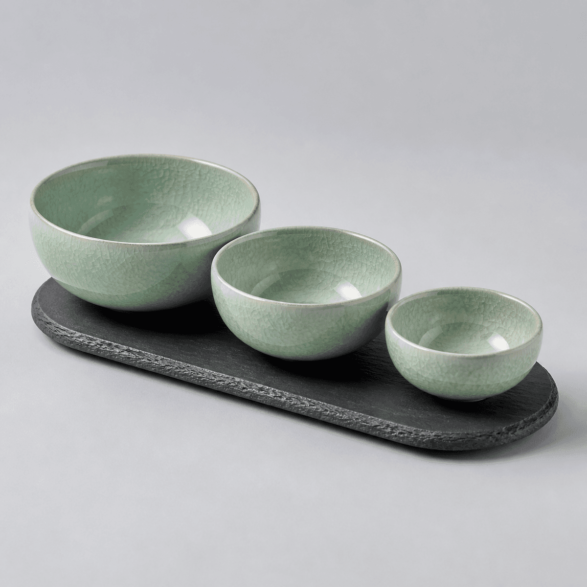 Celadon Bowl Trio