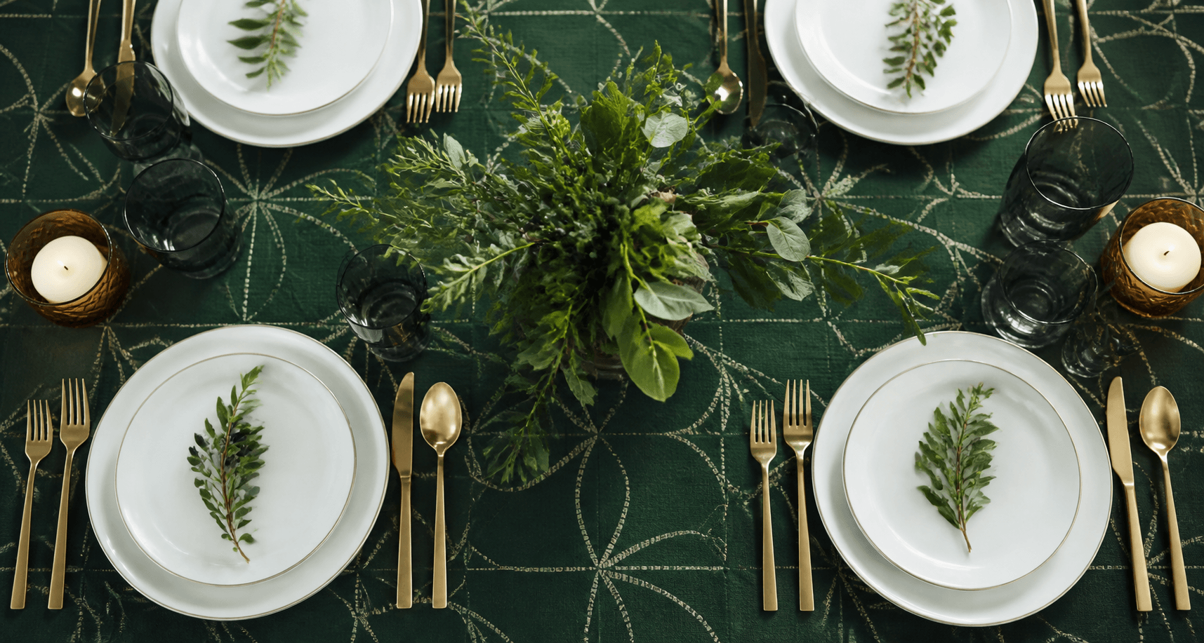 A layered table setting